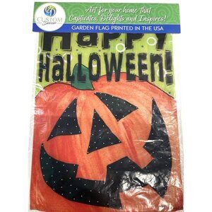 Happy Halloween Garden Flag Pumpkin Jack O Lantern Spooky Party Fall Farm Decor